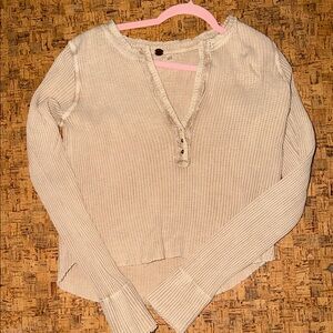 FP Movement by Free People Cream Long Sleeve Top